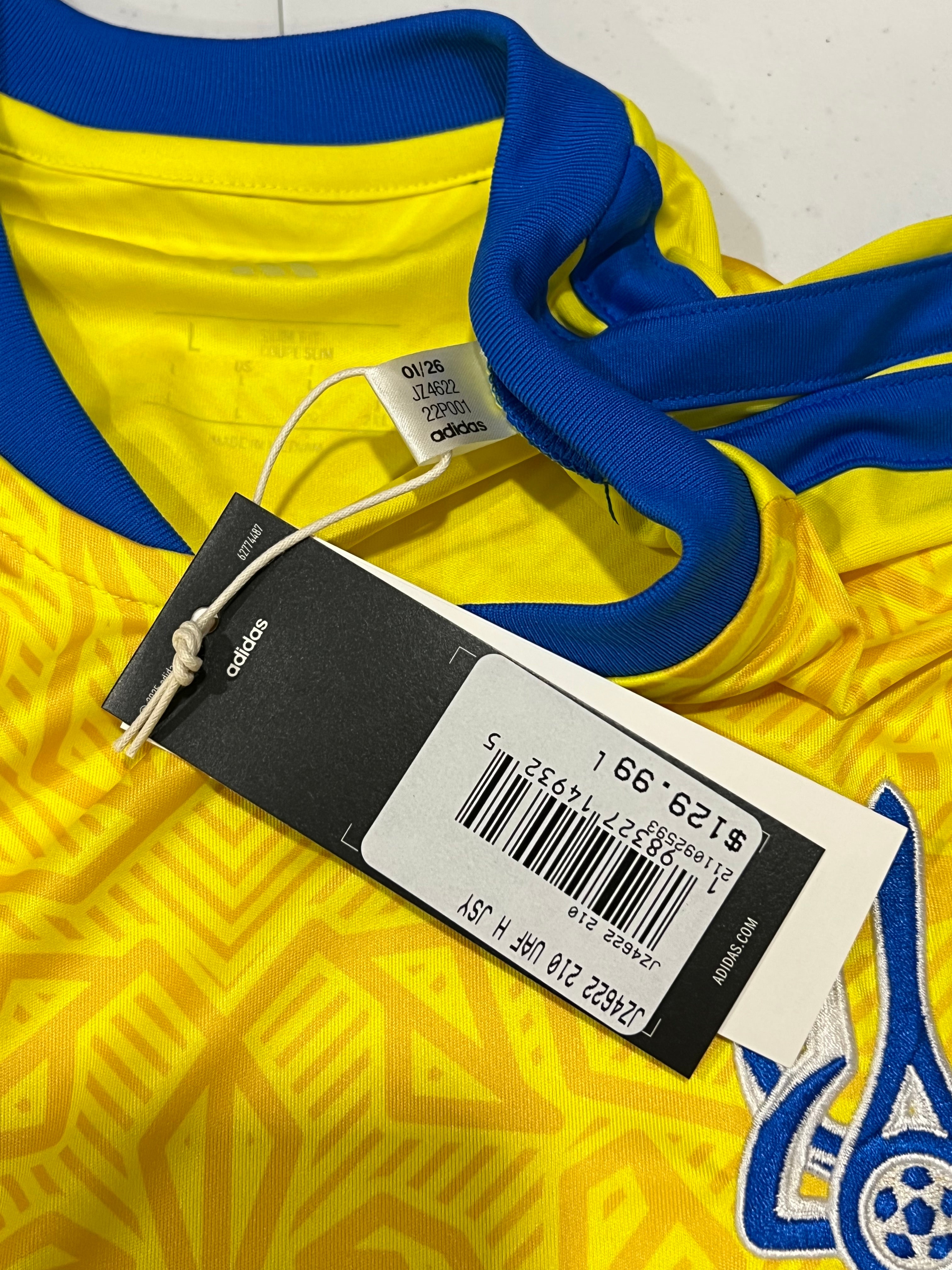 Ukraine Home 2026 World Cup Jersey New with Tags