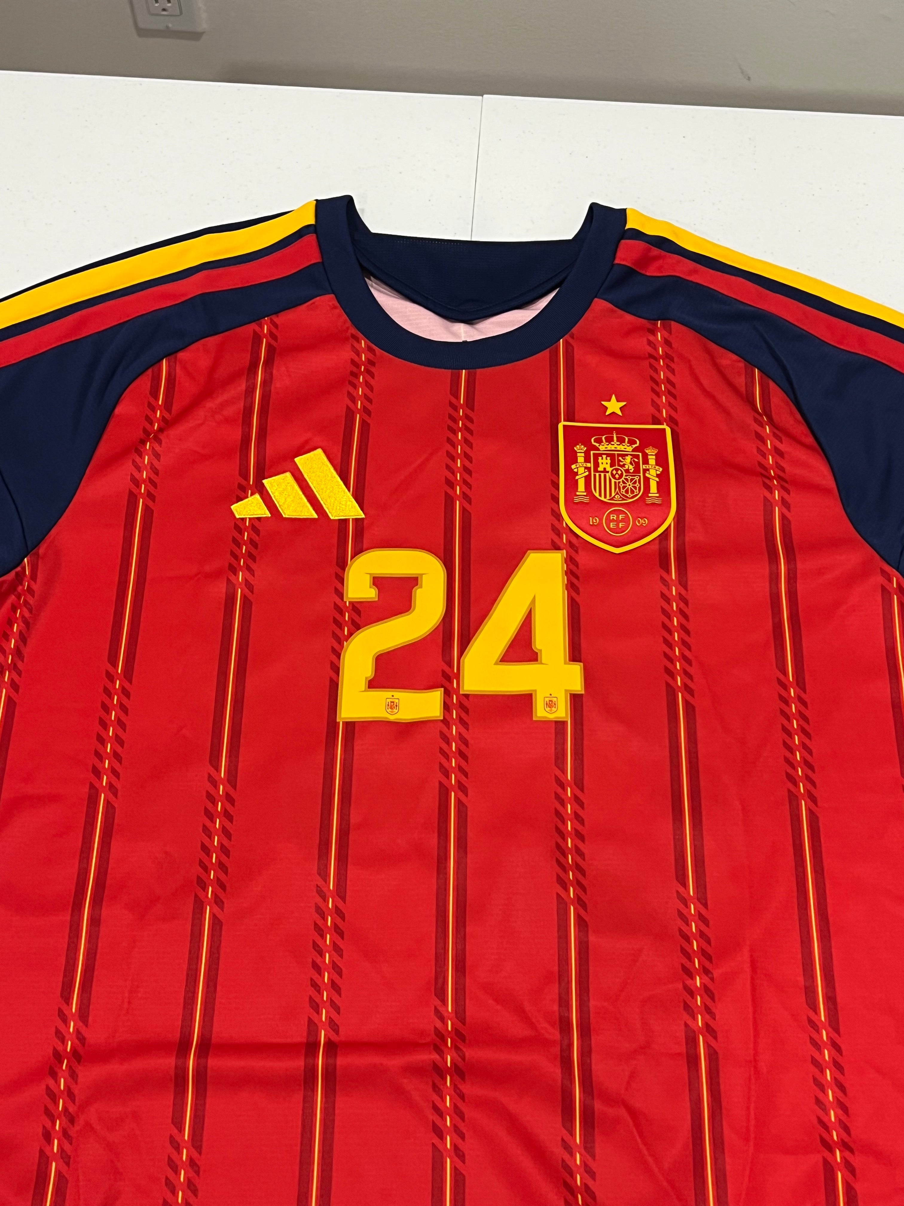 Spain 2026 Home Cucurella #24 World Cup Jersey Size Large BNWT