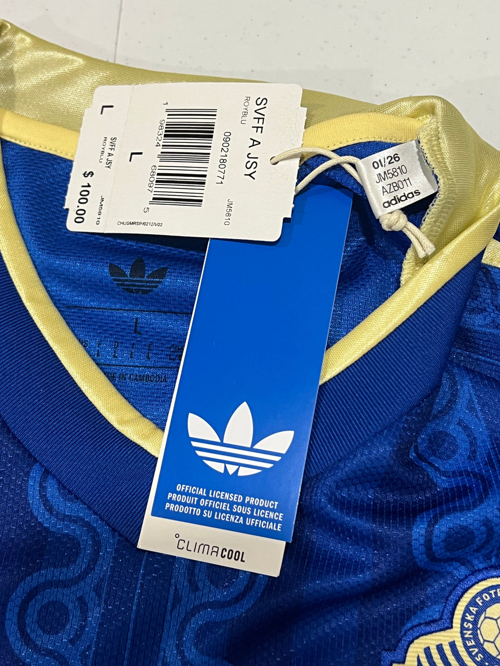 Sweden Away 2026 World Cup Jersey Size Large