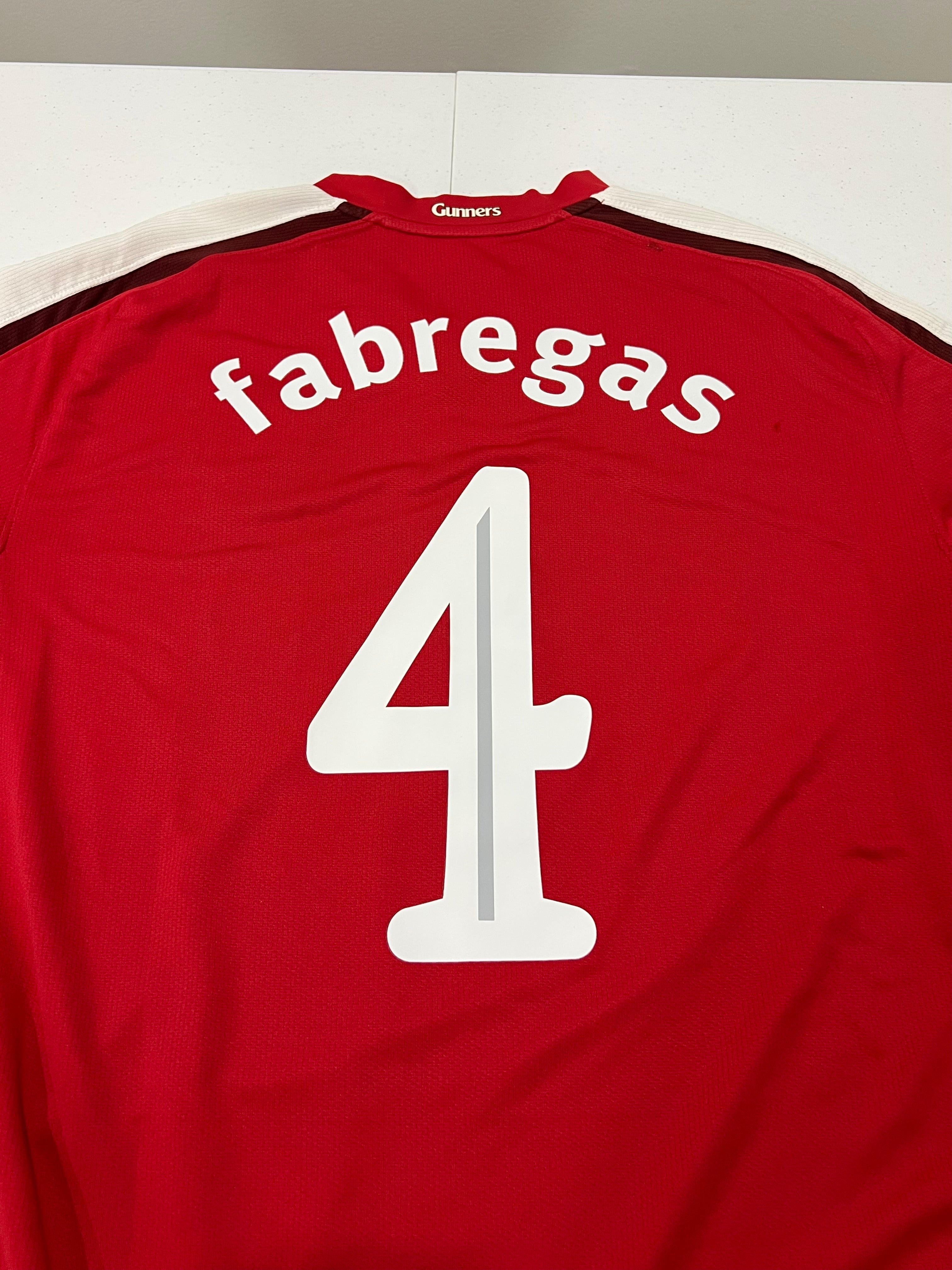 Arsenal 2008-10 Home Fabregas #4 Size Large