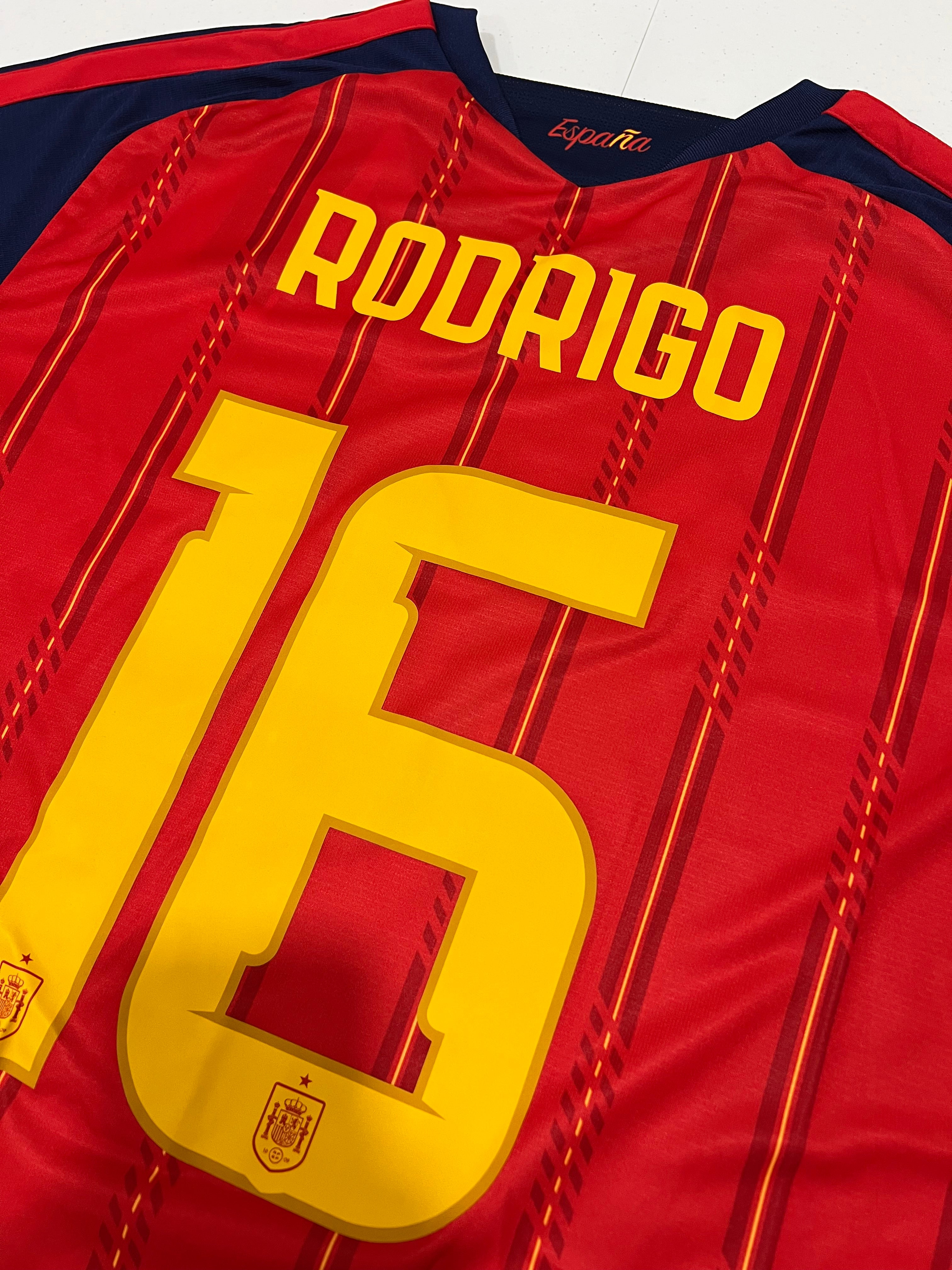 Spain 2026 Home Rodri #16 World Cup Jersey Size Large BNWT