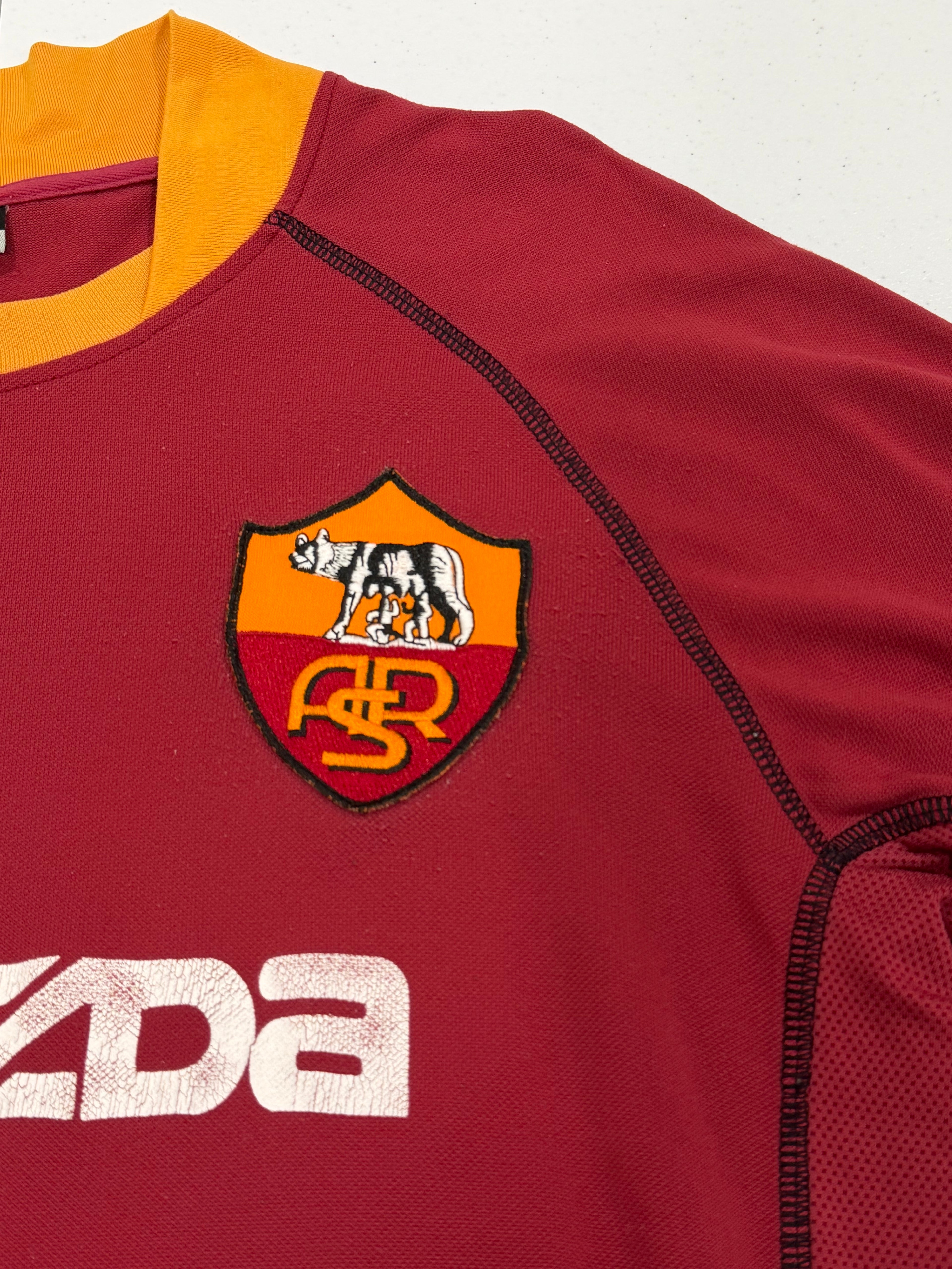 AS Roma 2002-03 Home Long Sleeve Size Large