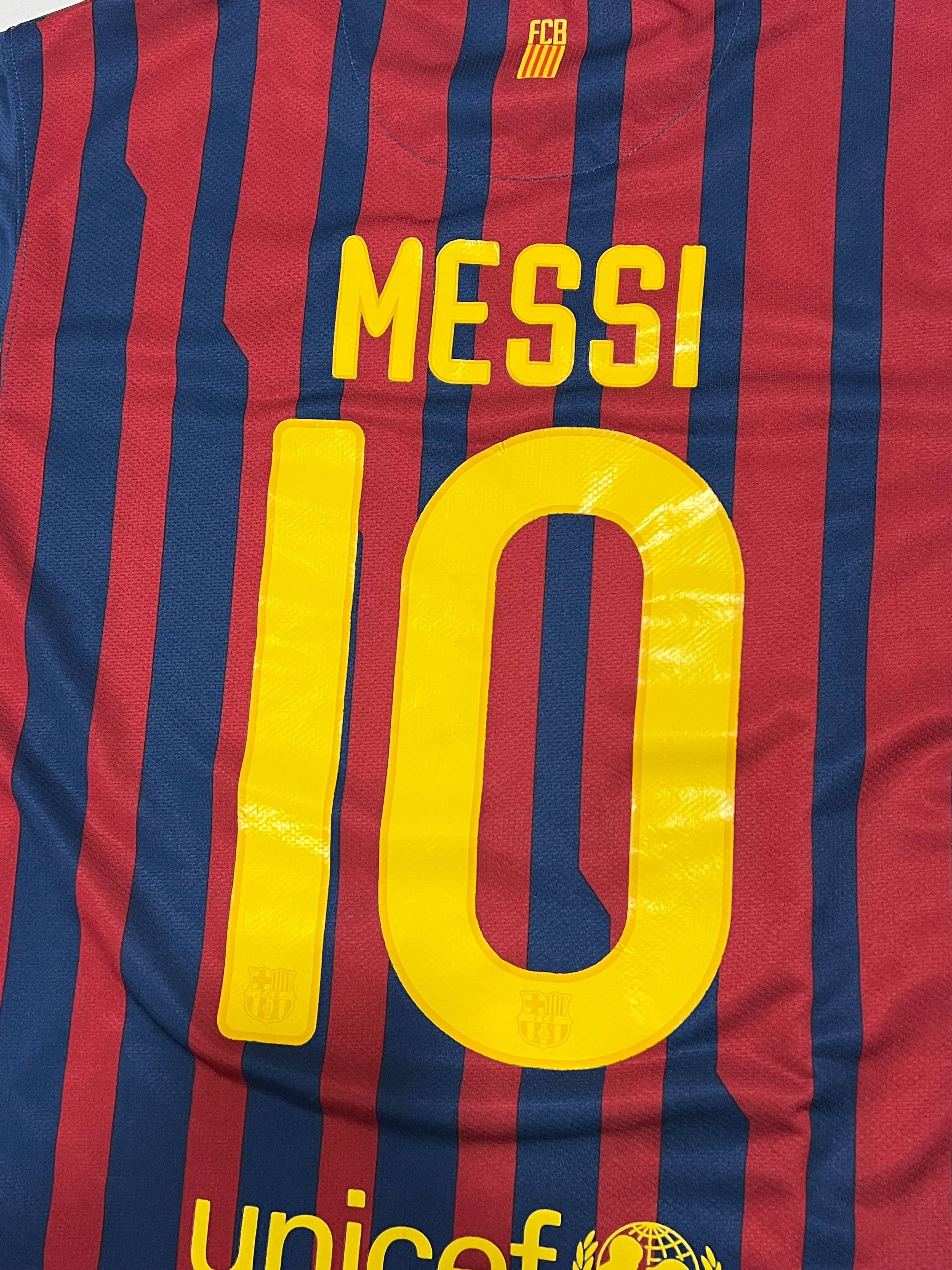 FC Barcelona 2011-12 Messi #10 Home Jersey, Size Medium