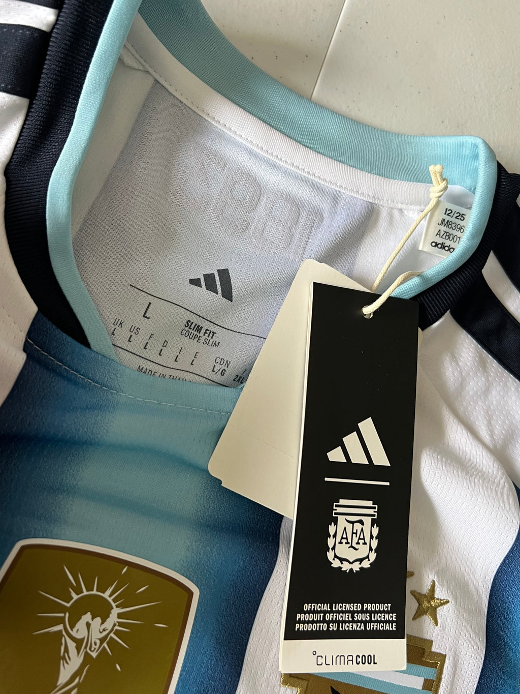 Argentina Home 2026 World Cup Jersey Size Large