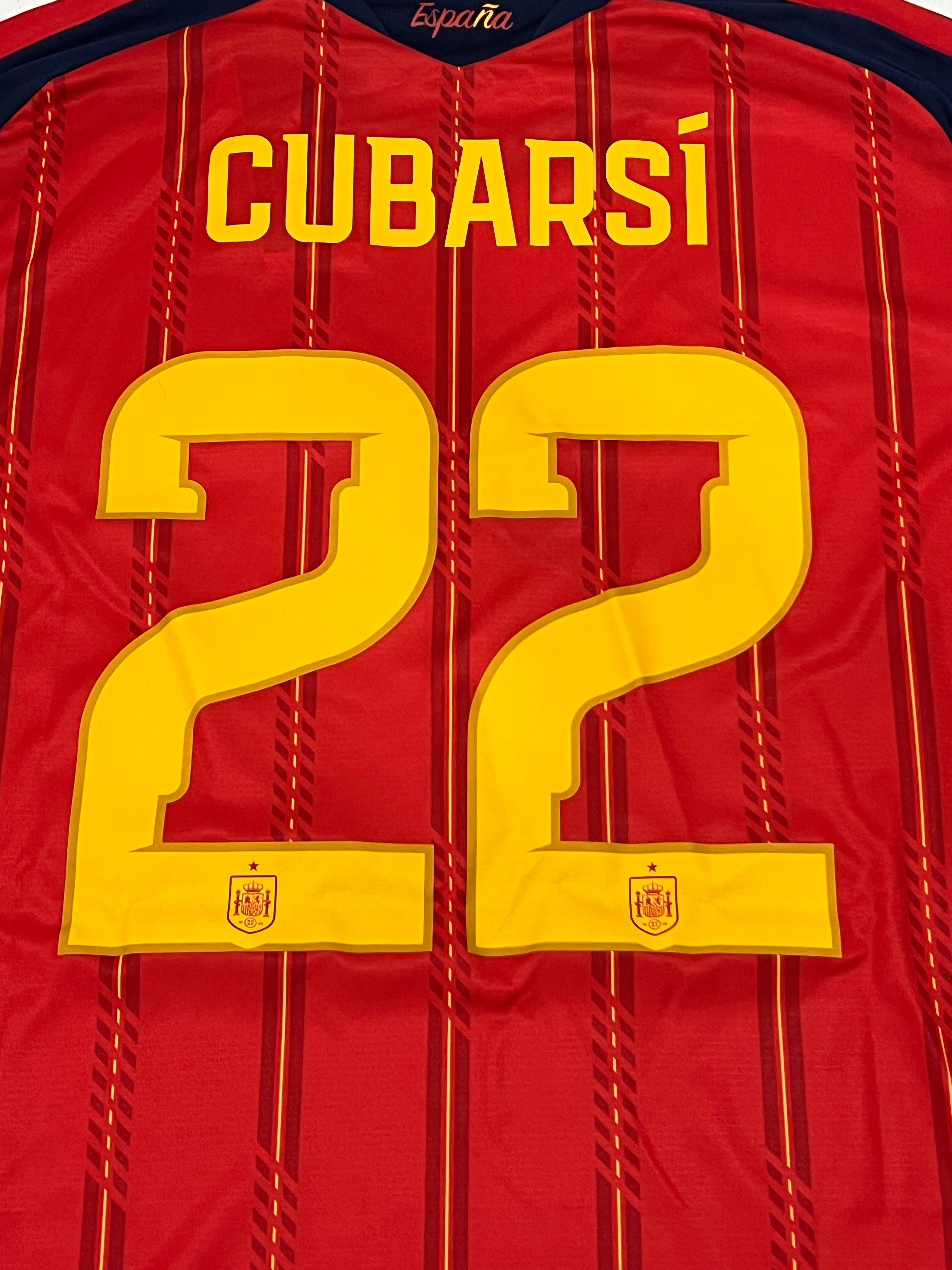 Spain 2026 Home Pau Cubarsi #22 World Cup Jersey Size Large BNWT