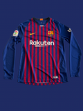 FC Barcelona 2018-19 Home Jersey Size Medium Long Sleeve