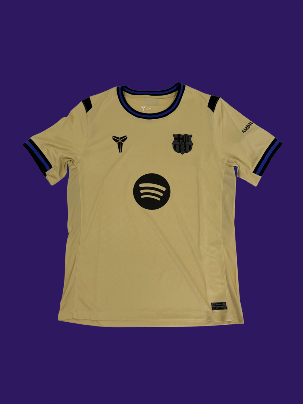 FC Barcelona 2025-26 Away Jersey Kobe Bryant Black Mamba BNWT
